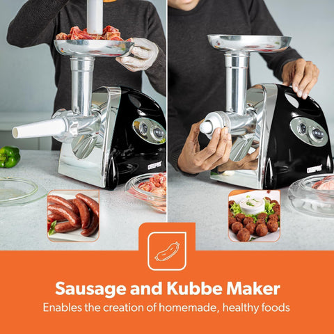 3-In-1 Electric Meat Grinder Mincer and Sausage Maker 1800W