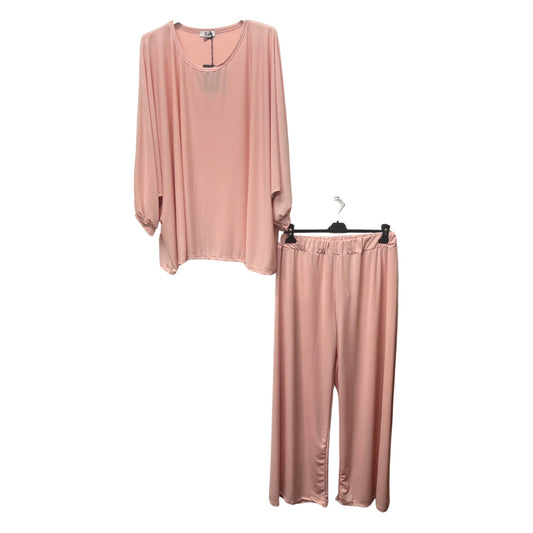 Spring Cocoon Top & High Waist Wide Leg Co-ord Set