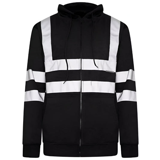 Hi-Visibility Reflective Safety Hoodie – Two-Tone Workwear Pullover