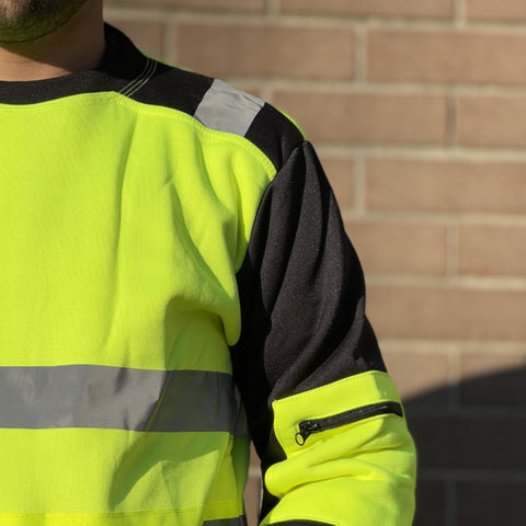 Hi Viz Reflective Visibility Work Safety Sweatshirt