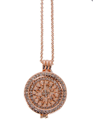 Diamante Star Charm Pendant Long Necklace