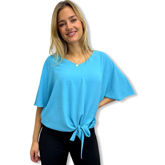 Turquoise Knotted Soft Top
