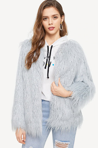 Mongolian Faux Fur Jacket Coat