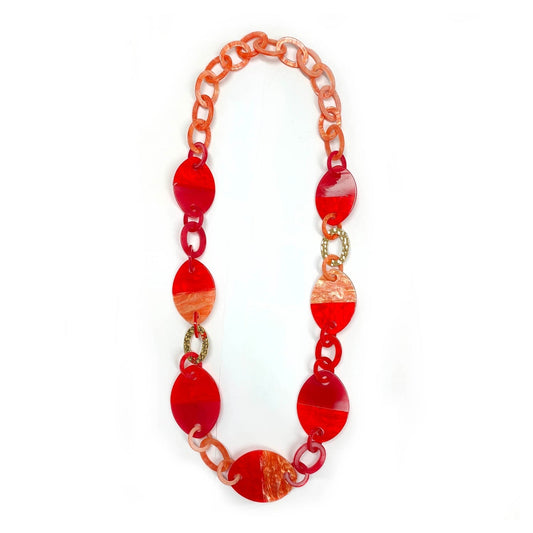 Oval Chain Water Layers Necklace