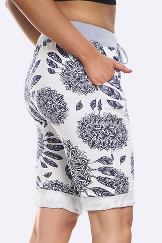 Italian Mandala Dreamcatcher Print 3/4 Trousers