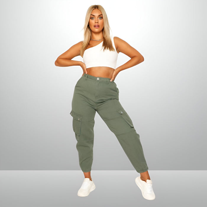 Cargo Skinny Jeans – Stylish & Comfortable High-Waisted Utility Pants for Women