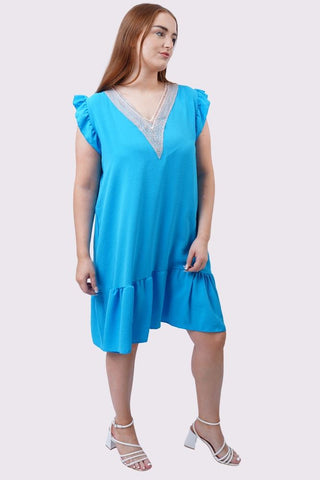 Plain Flared Hem Dress