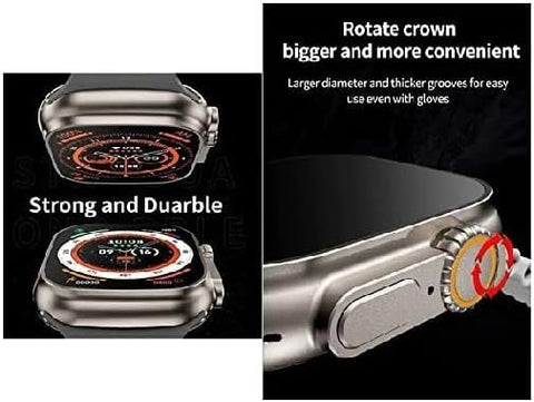 XS8 Pro Ultra Smart Watch 1.93 Inch, Wireless Charging, NFC- Black