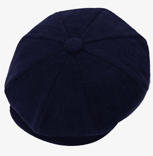 Navy Plain Baker Boy Hat