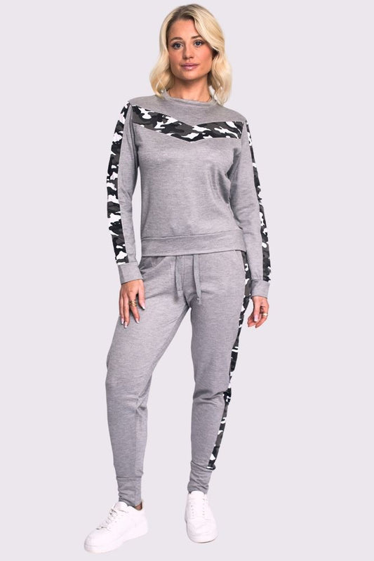 Camouflage Print Side Panel Loungewear