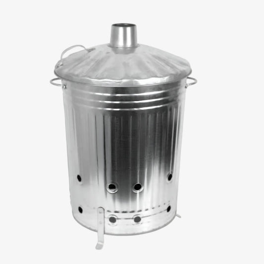 Portable Large Galvanised Steel Garden Fire Bin