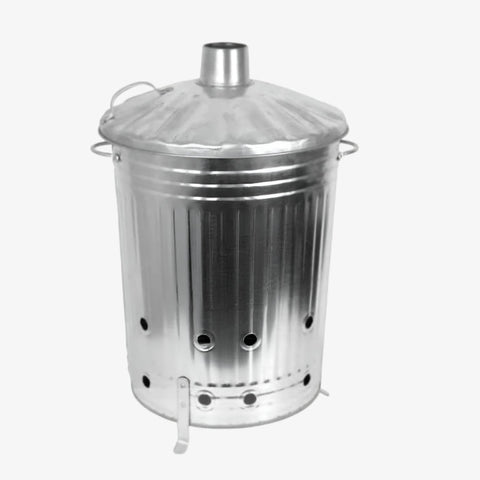 Portable Large Galvanised Steel Garden Fire Bin