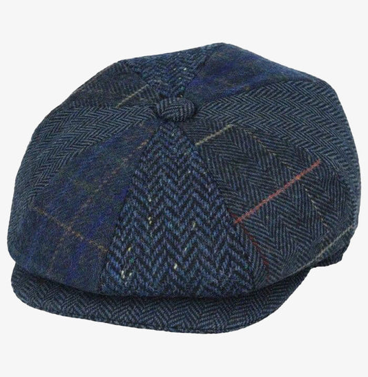Patch Blue Baker Boy Hat