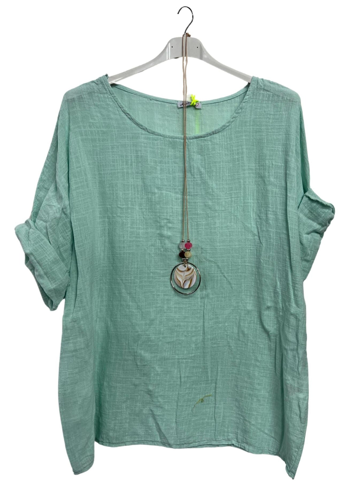 Plain Necklace Cotton Top