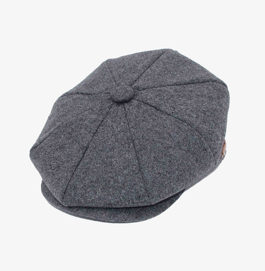 Plain Grey Baker Boy Hat