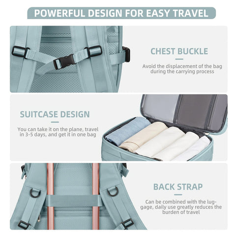 Lightweight Travel Backpack for Men & Women – Airline Approved, Spacious, Laptop Friendly