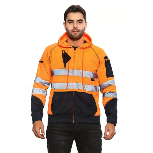 Hi Viz Three Zipper Hoodie