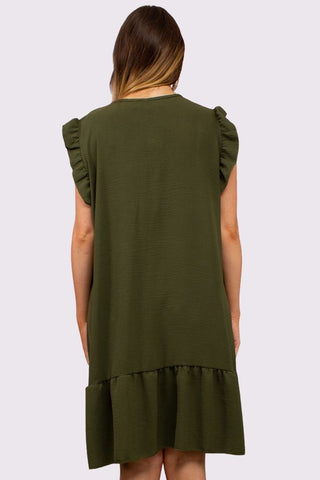 Plain Flared Hem Dress