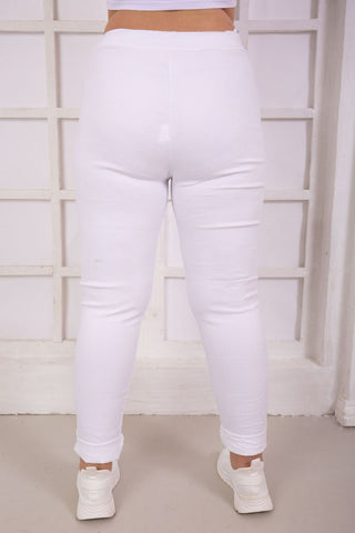 Plain Glitter Drawstring Trouser