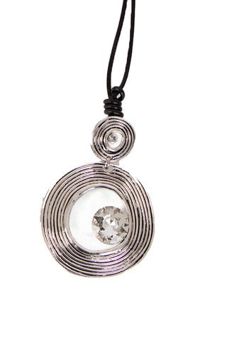 Circle Gem Diamante Statement Necklace