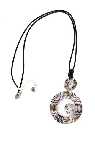 Circle Gem Diamante Statement Necklace