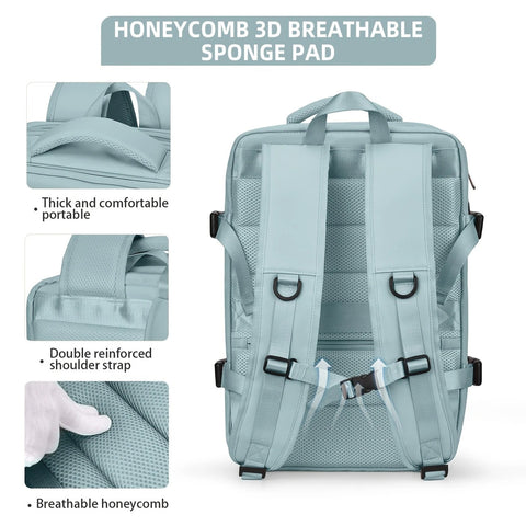 Lightweight Travel Backpack for Men & Women – Airline Approved, Spacious, Laptop Friendly