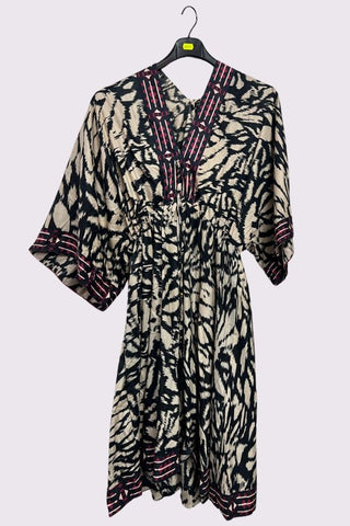 Tie Dye Aztec Print Midi Summer Dress