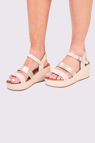 Foil Buckle Strap Sandal