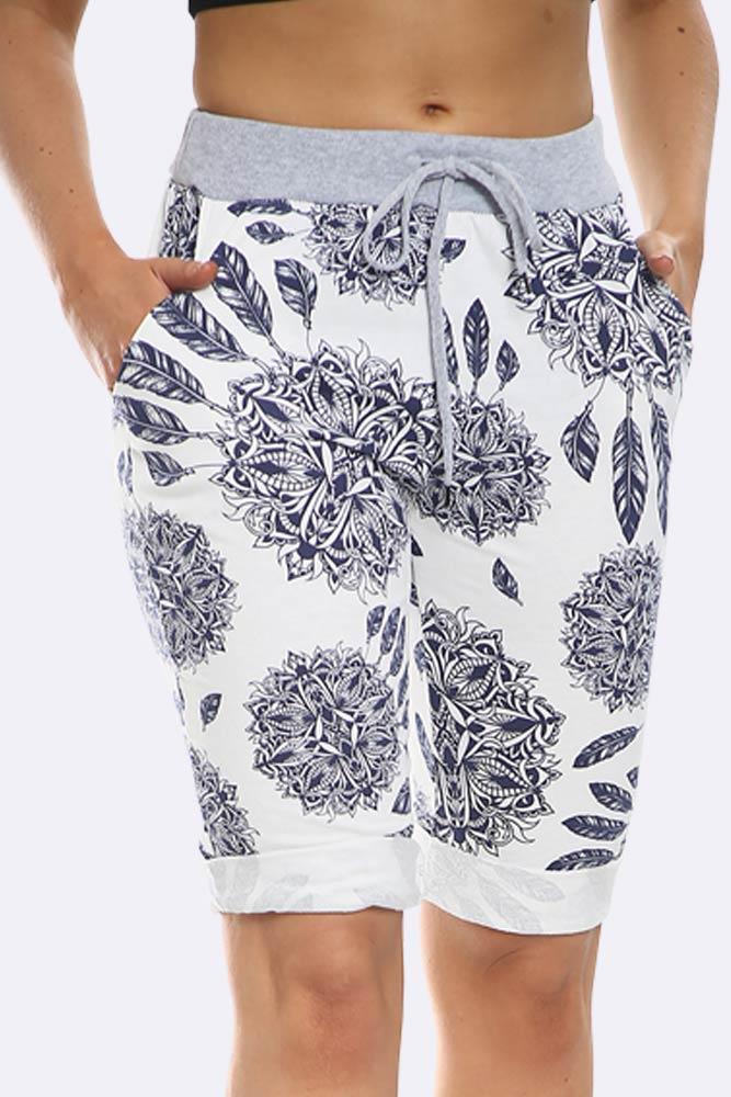 Italian Mandala Dreamcatcher Print 3/4 Trousers