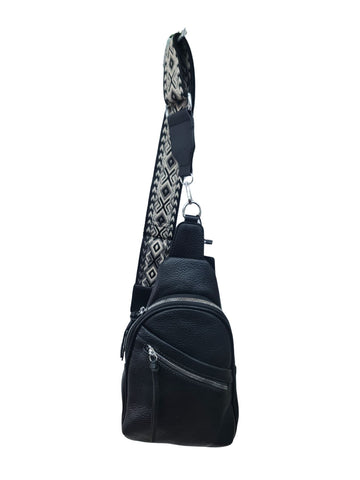 Aztec Print Fronts Zip Shoulder Bag