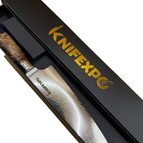 Damascus Steel Chef Knife With Solidified Handle