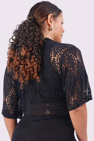 Crochet Floral Pattern Viscose Top