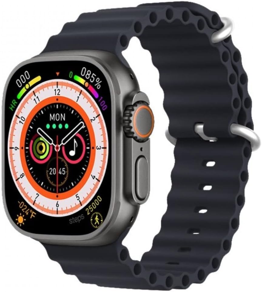 XS8 Pro Ultra Smart Watch 1.93 Inch, Wireless Charging, NFC- Black