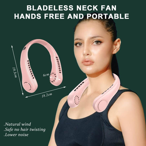 Portable Bladeless Neck Fan Rechargeable & Hands-Free Cooling