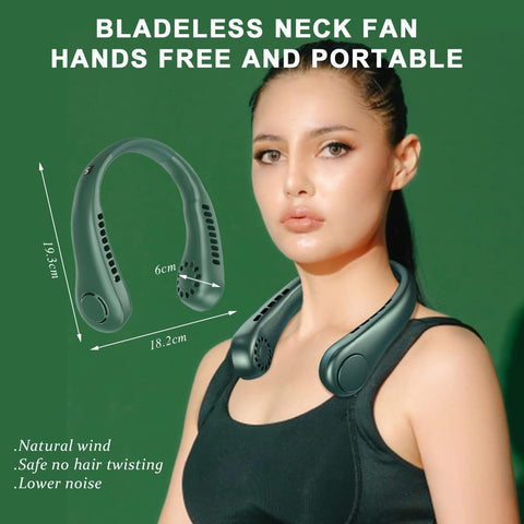 Portable Bladeless Neck Fan Rechargeable & Hands-Free Cooling