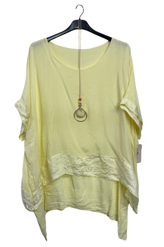 Plain Layered Hem With A Sheer Top
