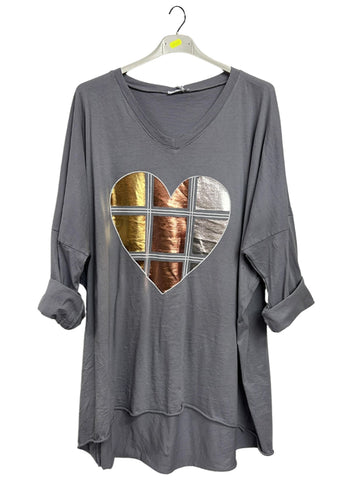 Heart Print Cotton Top