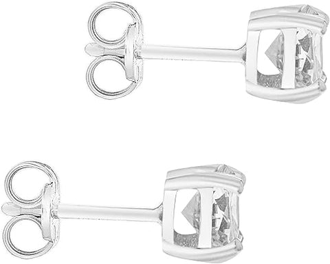 Silver Cubic Zirconia Stud Earrings
