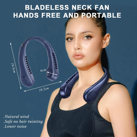 Portable Bladeless Neck Fan Rechargeable & Hands-Free Cooling