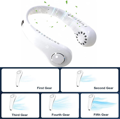 Portable Bladeless Neck Fan Rechargeable & Hands-Free Cooling
