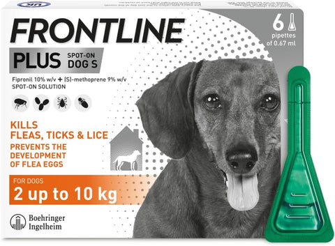 FRONTLINE Plus Flea & Tick Treatment for Small Dogs (2–10kg)