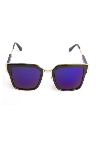 Square Gold Trim Sunglasses