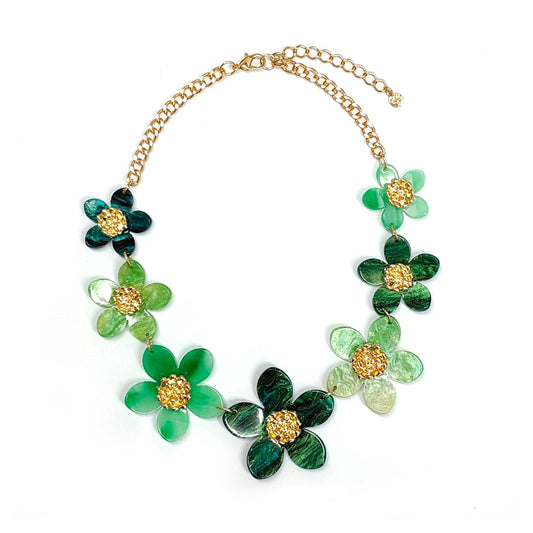Daisy Flowers Short Necklace