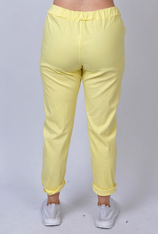 Heart Motif Drawstring Magic Pants