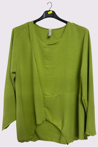 Plain Asymmetrical Oversized Top