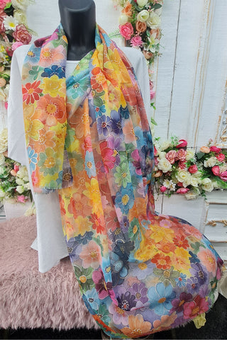 Floral Print Scarves