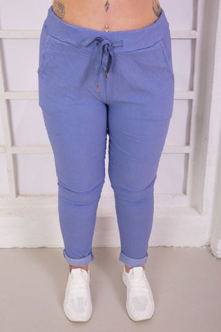 Plain Glitter Drawstring Trouser