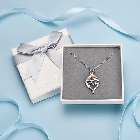 Sterling Silver Chain Rose Flower Necklace