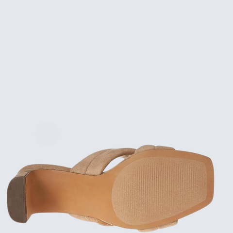 Women's Memory Foam Crossover Heeled Sandals
