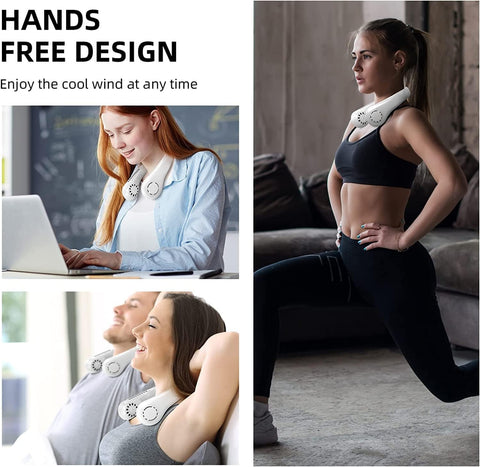 Portable Bladeless Neck Fan Rechargeable & Hands-Free Cooling